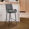 Armen Living Panama 30" Bar Height Bar Stool in Charcoal Fabric and Black Finish LCPMBACH30 - alternate 8